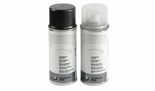 BMW Originalfarbtöne Lackspray-Sets in Felgenfarbe mit Klarlack 2X 150 ml Ausbesserungslack (Sparkling Graphit met. A22) von BMW