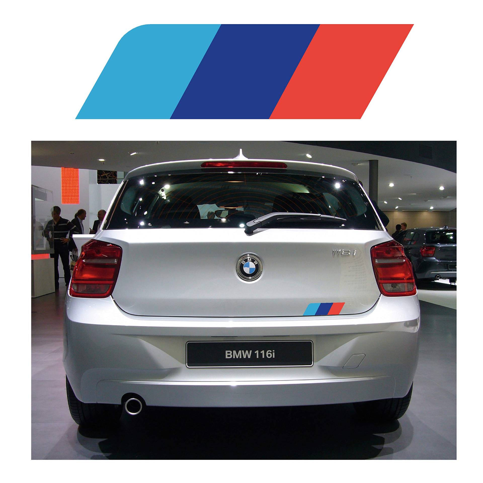 BMW SS20006 Autoaufkleber für Heckstreifen, M-Farben, F20, F21, E81, 1 Stück von BMW