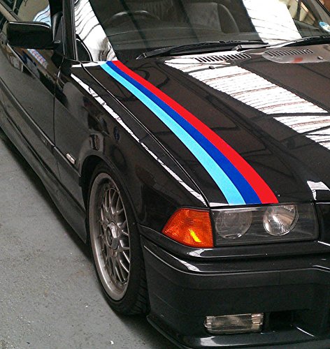 BMW M Stripe Tapered Antennen-Aufkleber, wasserdicht, mehrfarbig, E30 E36 E46 E60 330 325 BMW M Stripe Tapered Antennen-Aufkleber, wasserdicht, mehrfarbig, E30 E36 E46 E60 330 325 von BMW