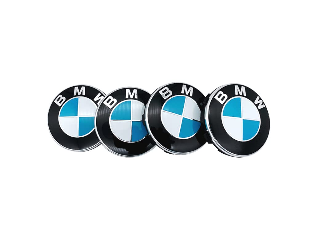 BMW Satz 4X 55mm Original Felgendeckel Nabendeckel mit Chromrand 36136850834 kompatibel 1er, 2er, 3er, 4er, 5er, 6er, 7er, 8er, X1, X2, X3, X4, X5, X6, Z4 von BMW