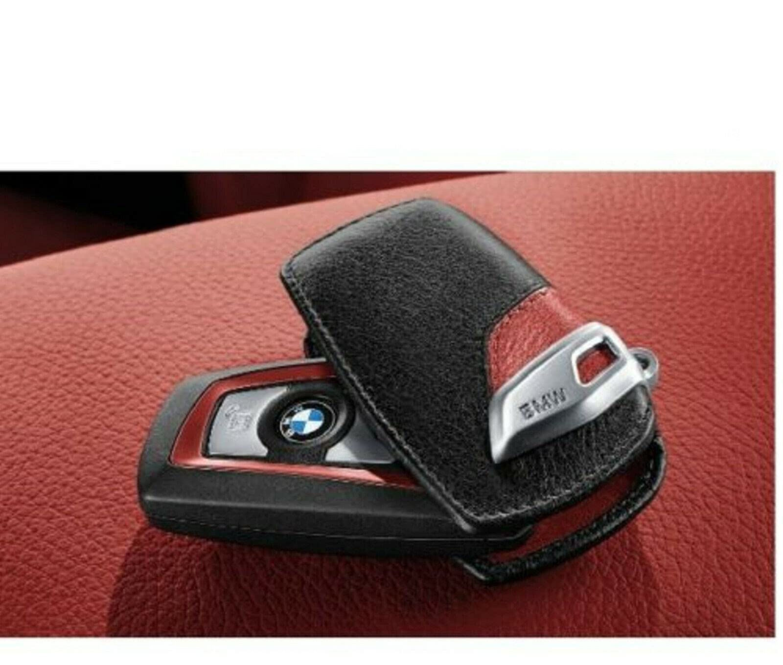 BMW Schlüsseletui aus hochwertigem Leder mit Metallspange Sport Line Etui Key-Bag Case Schlüsseltasche 1er 2er 3er 4er 5er 6er 7er X3 X4 von BMW