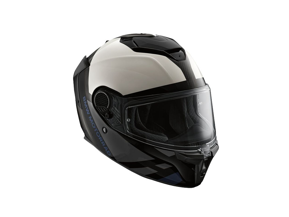 BMW Xomo Carbon Motorradhelm (specter) Farbe: Weiß|Grau Größe: 61/62 von BMW