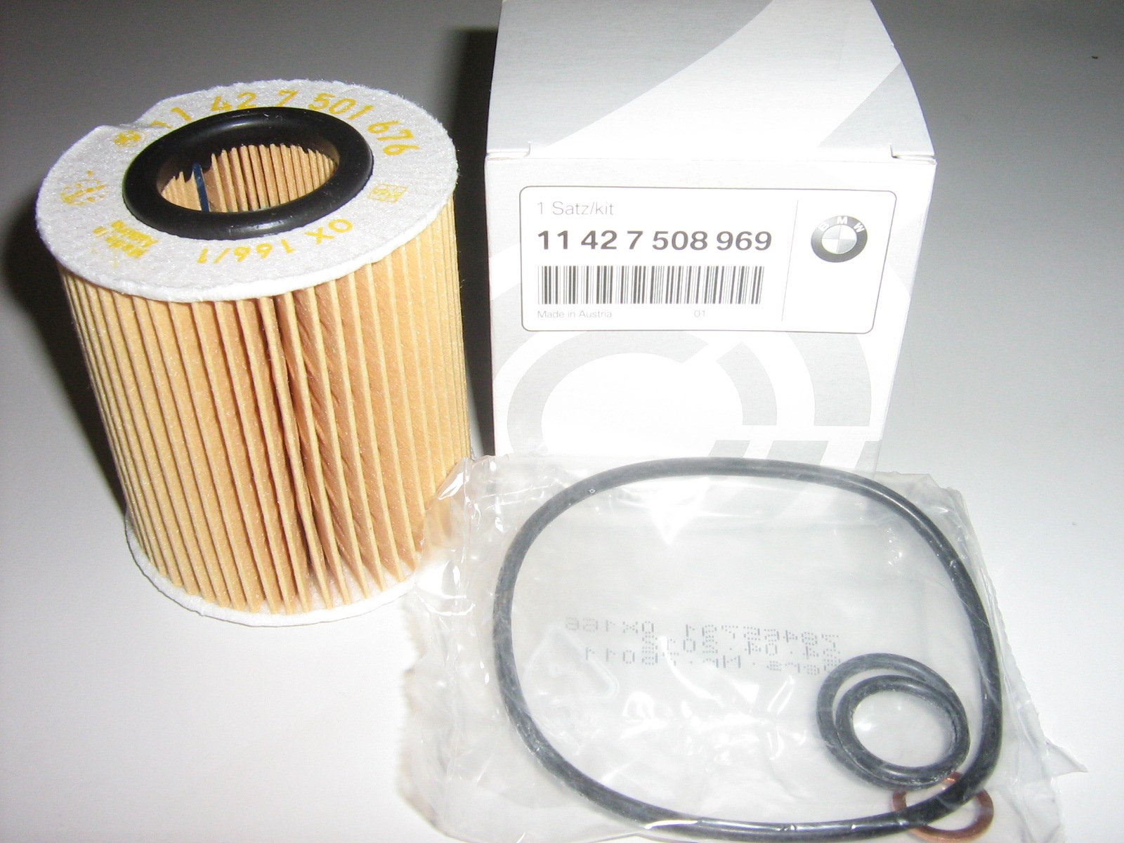 Ölfilter BMW ORIGINAL - Teilenummer 11 42 7 508 969 - Passend zu allen 4 Zylinder Benziner ab Baujahr 2002 von BMW