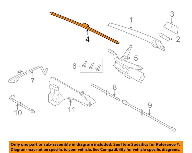 Original BMW Wischerblatt hinten Heckscheibe Scheibenwischer für BMW X5 F15, X5 M F85 von BMW