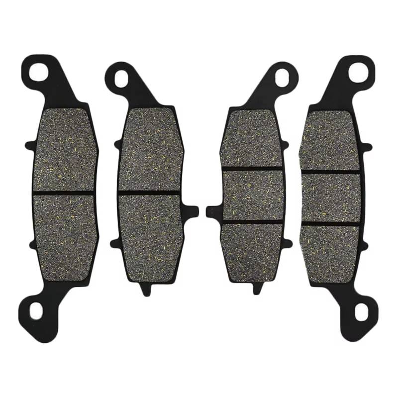 BNHIOPP Bremsbeläge Motorrad Kompatibel Mit Für ZRX400 E3 (Für ZR400 E3) 1996 Motorradzubehör Motorrad Vorne Hinten Bremsbeläge(2 Pair Front Set) von BNHIOPP