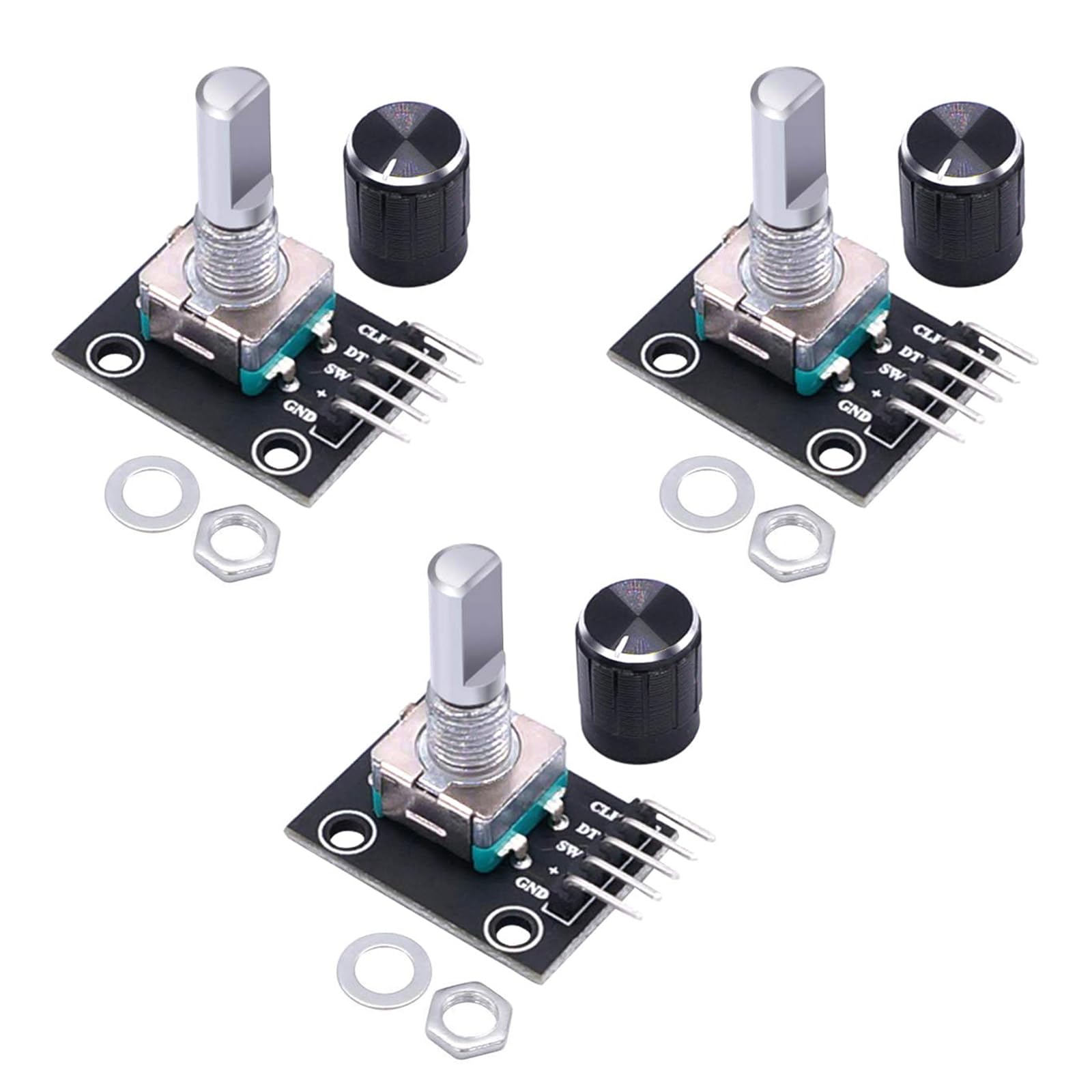 Rotary Encoder Modul, 3 Stück Rotary Encoder Module, Rehgeber, Dreh Encoder, 360 Grad Drehgeber Schalter Mit Druckknopf, für Automobilelektronik Multimedia-Audio Rotary Encoder Modul, 3 Stück Rotary Encoder Module, Rehgeber, Dreh Encoder, 360 Grad Drehgeber Schalter Mit Druckknopf, für Automobilelektronik Multimedia-Audio von BNOYONERAS