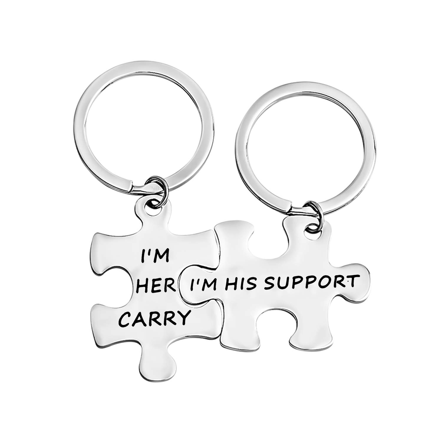BNQL Gamer Keychain Game Lover Gifts lnspired Support and Carry Keychain Set, silber, Large von BNQL