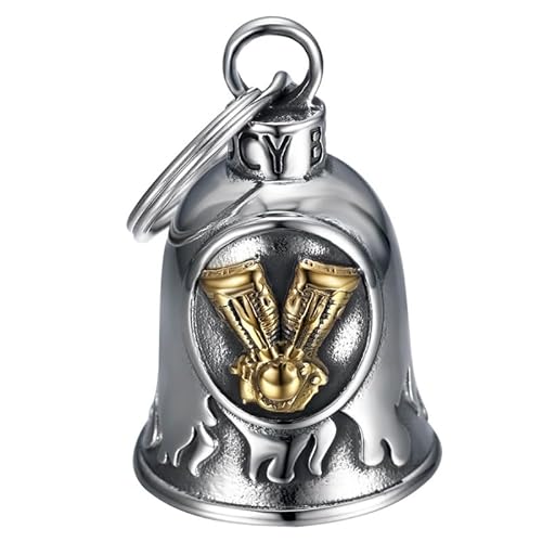 BOBIJOO JEWELRY - Clochette Porte-Bonheur Moto Acier inoxydable Argent Moteur V Twin BOBIJOO JEWELRY - Clochette Porte-Bonheur Moto Acier inoxydable Argent Moteur V Twin von BOBIJOO JEWELRY