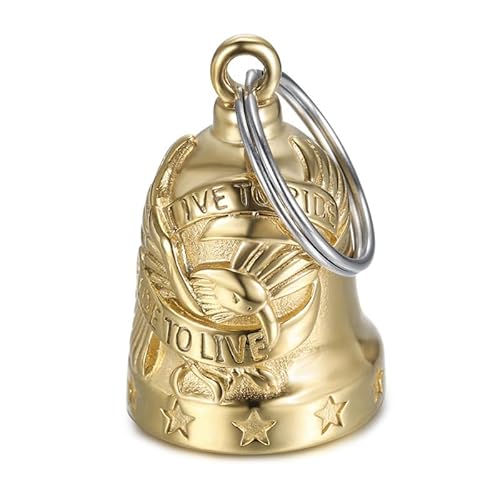 BOBIJOO JEWELRY - Clochette Porte-Bonheur Moto Protection Biker Triker Aigle US Live to Ride Or Doré Plaqué Acier Inoxydable BOBIJOO JEWELRY - Clochette Porte-Bonheur Moto Protection Biker Triker Aigle US Live to Ride Or Doré Plaqué Acier Inoxydable von BOBIJOO JEWELRY
