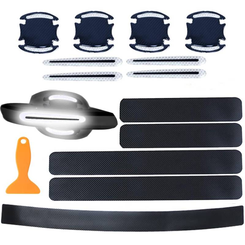 14Stk Auto Einstiegsleisten Aufkleber Set Universal Auto Türgriff Schutzfolie Autotür Schutz Kratzfeste Schutzfolie Lackschutzfolie Türeinstiege Schritt Platte Anti Scratch Abdeckung von BOELLRUNO