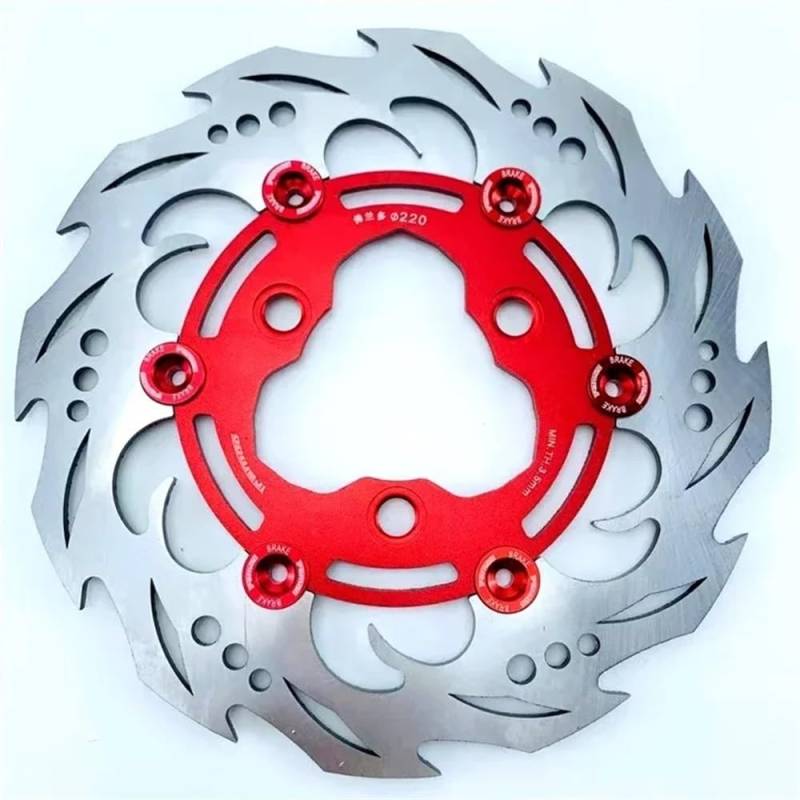 BOEYDSE88 Motorrad-Bremsscheibe Für Für Aerox Für Nitro BWS Für Zuma RSZ Jog Force M3 N1s Universelle Schwimmende Bremsscheibe Für Elektrische Motorräder(Red) von BOEYDSE88
