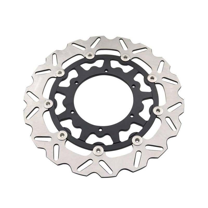 BOEYDSE88 Motorrad-Bremsscheibe Für WR125 WR250 WR250F WR400F WR426F WR450F YZ125 250 400 426 450 Motorrad 320mm 270mm Schwimm Front Bremsscheibe Rotor(320mm Disk Black) von BOEYDSE88