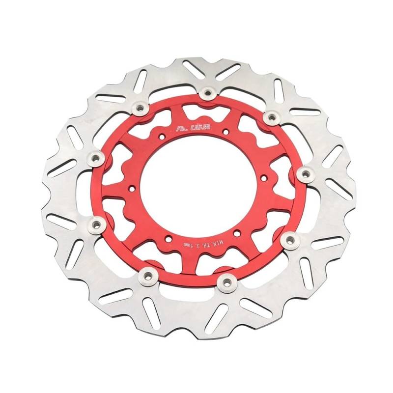 BOEYDSE88 Motorrad-Bremsscheibe Für WR125 WR250 WR250F WR400F WR426F WR450F YZ125 250 400 426 450 Motorrad 320mm 270mm Schwimm Front Bremsscheibe Rotor(320mm Disk Red) von BOEYDSE88