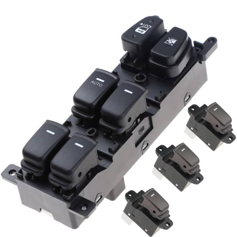 Auto Fensterheber Schalter Für Hyundai NF Für Sonata 2008-2010 2 Farbe Links Hand Stick Fenster Haupt Schalter Taste 93570-3K600 93580-3K500(Button and Switch) von BOHHO