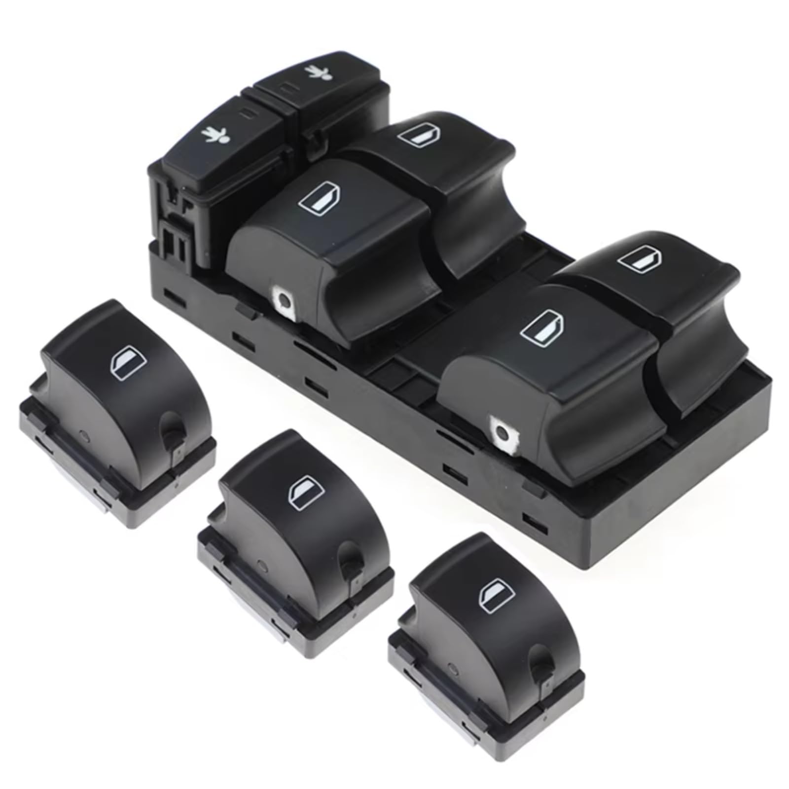 Auto Fensterheber Schalter Für Q7 2007-2015 Für A6 2005-2011 4F0959851G Power Tür Fenster Control Schalter Regler Taste Auto 4F0959855A(A Set) von BOHHO