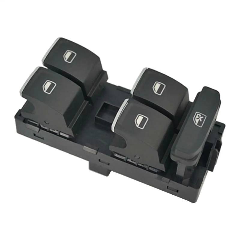 Auto Fensterheber Schalter Für Skoda für Octavia 2012-2018 Vorne Links Fahrer Power Fenster Tür Heber Taste Schalter Control Unit 5ED959857(Chrome) von BOHHO