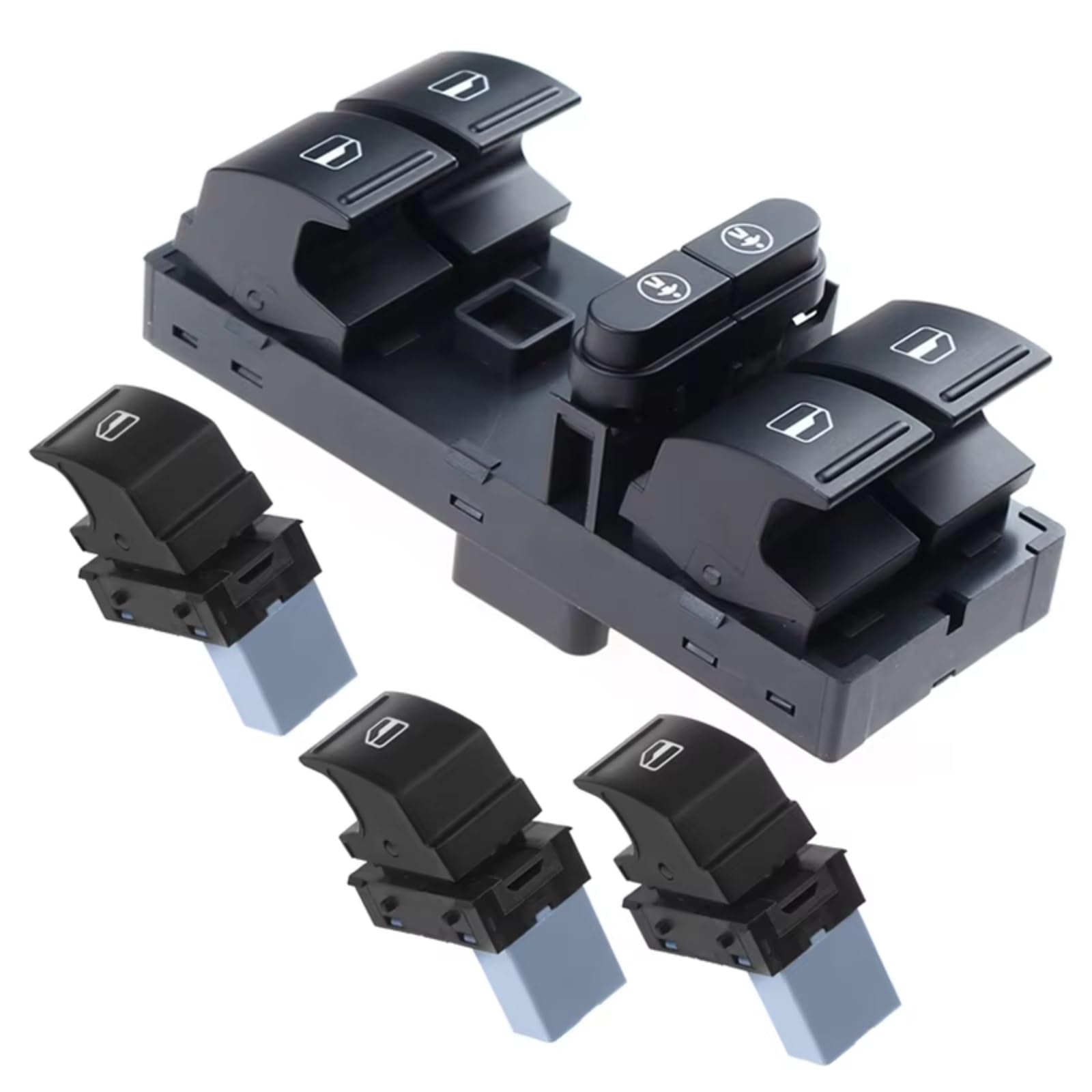 Auto Fensterheber Schalter Für VW Für Touareg Front Driver Tür Master Fensterheber Schalter Cuntrol Taste Auto 7L6959855B 7L6959857E(Switch and Buttons) von BOHHO