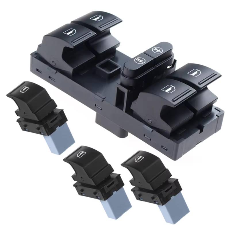Auto Fensterheber Schalter Für VW Für Touareg Front Driver Tür Master Fensterheber Schalter Cuntrol Taste Auto 7L6959855B 7L6959857E(Switch and Buttons) von BOHHO