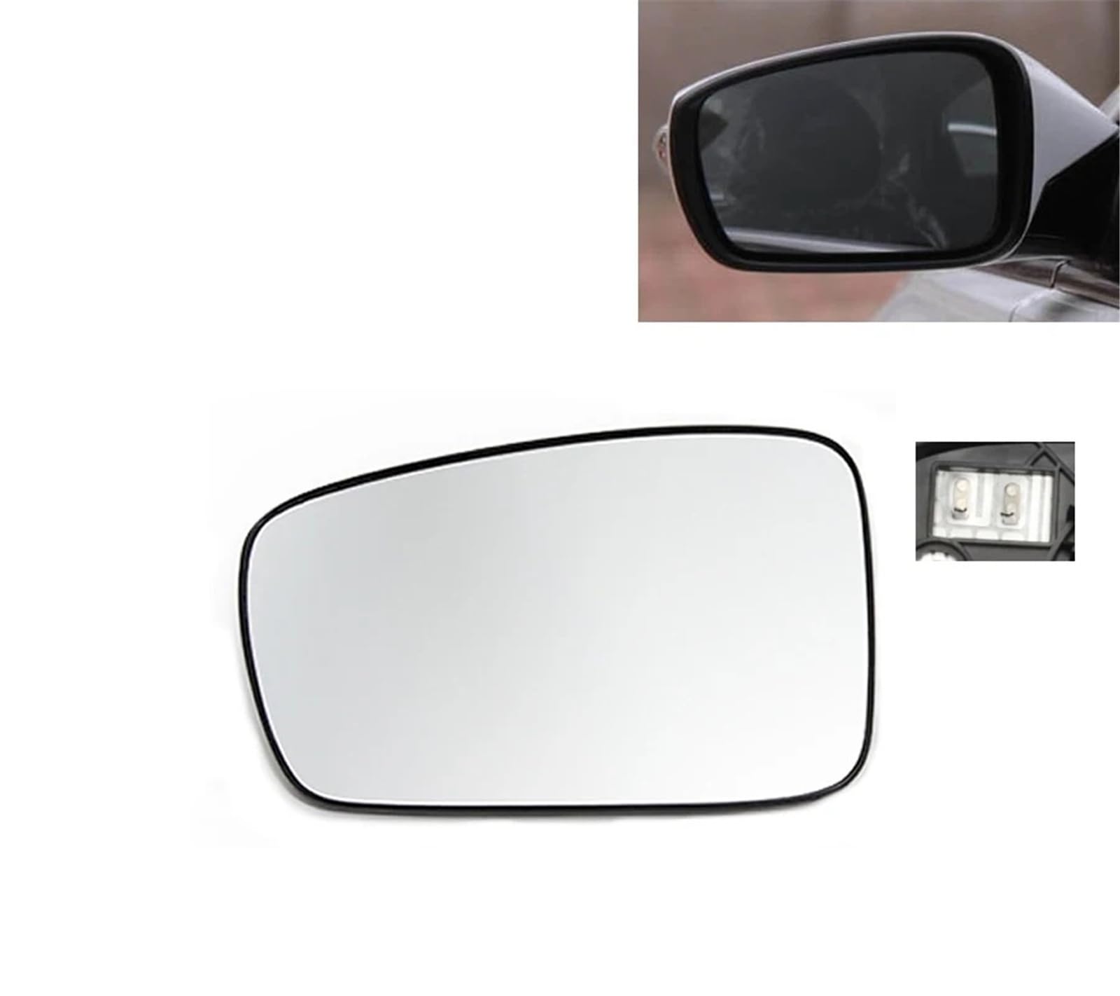 Für Hyundai Für Sonata 8 2010-2014 Tür Flügel Rückspiegel Linsen Äußere Rück Seite Spiegel Weiß Glas objektiv Außenspiegelglas(1piece Left Heating) von BOHHO