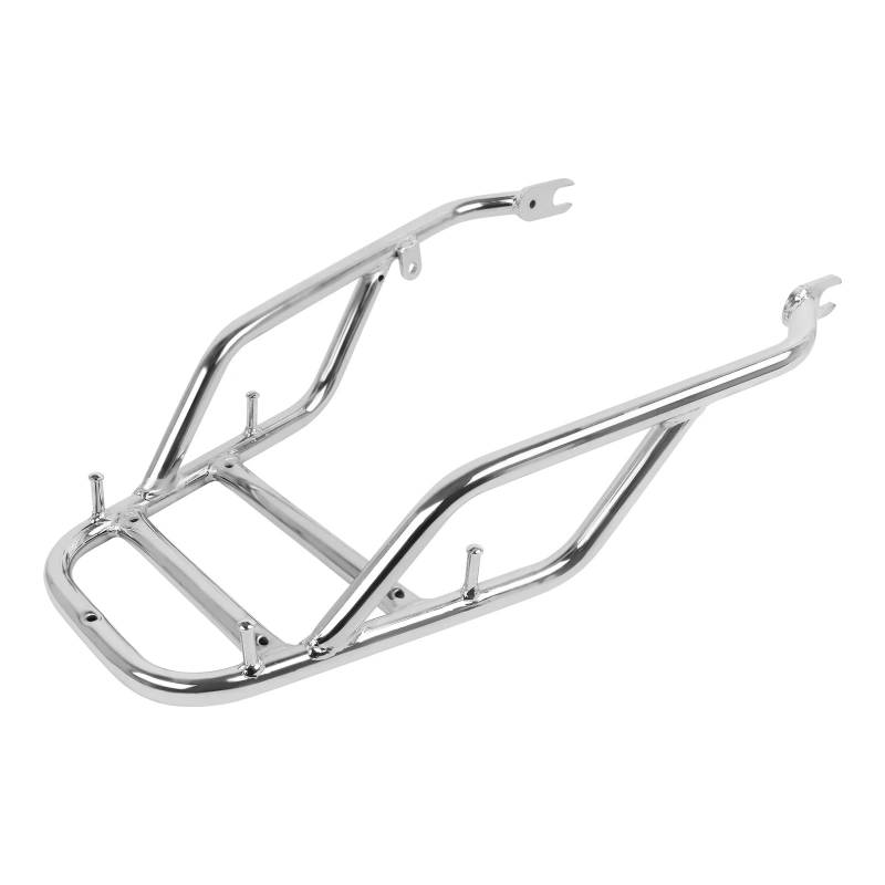 BOHHO Gepäckträger Motorrad Für Kawasaki W800 W650 W400, Edelstahl, Schwarz, Chrom, Hinten, Chrome von BOHHO