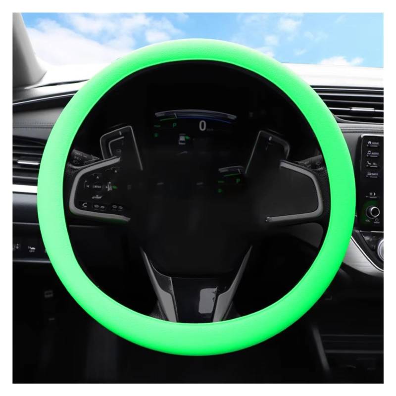 Lenkradschutz Auto-Lenkradbezug Aus Silikon Sommer Anti-Rutsch-Griff Elastischer Handschuh Universelle Textur Weicher Heimwerkerwerkzeuge Lenkradschoner(C Fluorescent Green) von BOHHO