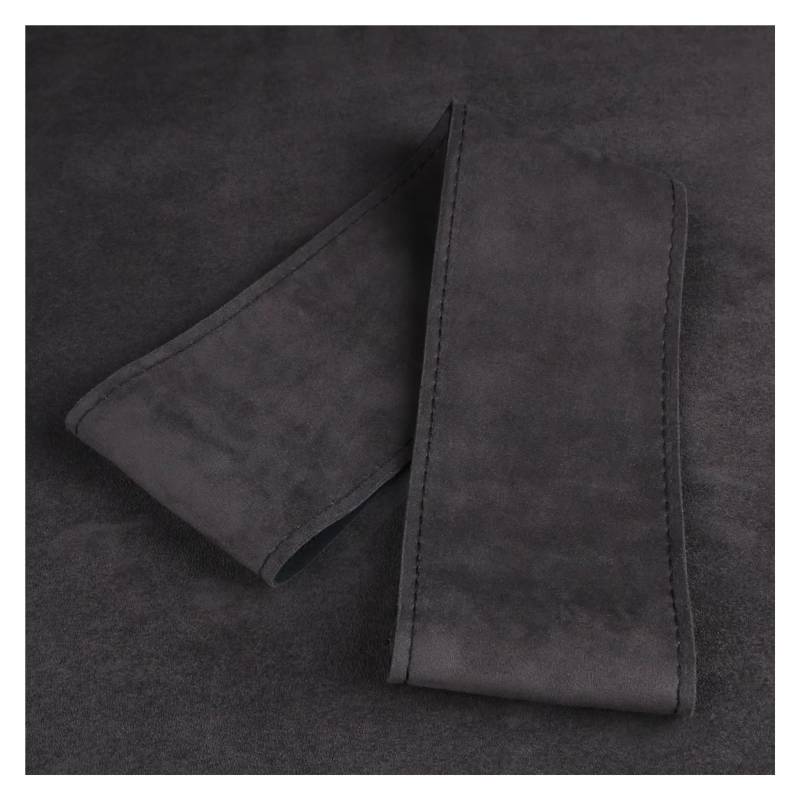 Lenkradschutz DIY Hand Nähen Auto Lenkrad Abdeckung Universal 38cm Wildleder Auto Lenkrad Geflecht Langlebig Auto Zubehör Lenkradschoner(Black line) von BOHHO