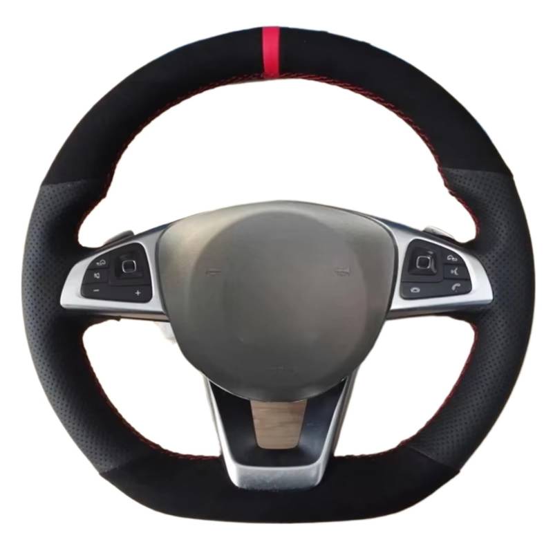 Lenkradschutz Für Benz C200 C250 C300 B250 B260 A200 A250 Sport CLA220 Autolenkradabdeckung Wildleder Autozubehör Lenkradschoner(Yellow Thread) von BOHHO