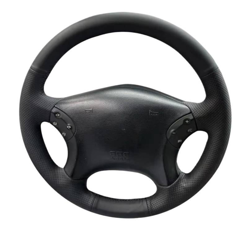 Lenkradschutz Für Benz W203 C-Klasse 2001-2007 Autoinnenausstattung Mikrofaserleder DIY Autolenkradabdeckung Lenkradschoner(Black Thread) von BOHHO