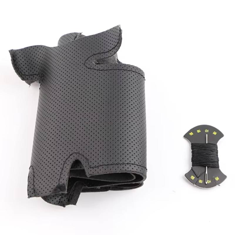 Lenkradschutz Für CRV 2012-2015 Leder-Lenkradabdeckung Für Das Auto Spezielles Lenkrad-Lenkergeflecht Lenkradschoner(Black Thread) von BOHHO