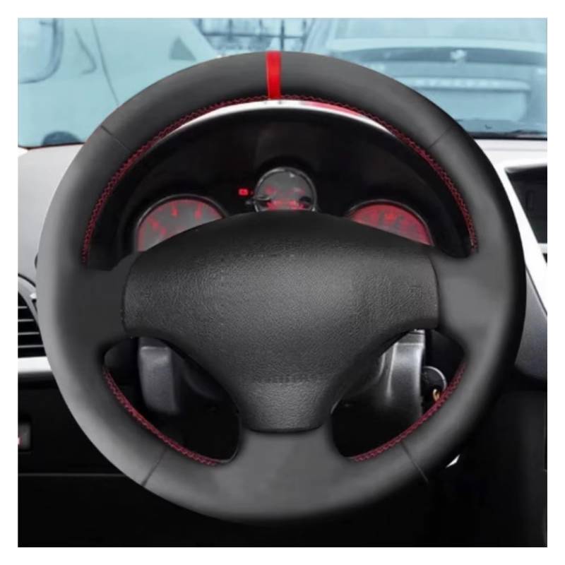 Lenkradschutz Für Citroen C2 Auto Zubehör Auto Lenkrad Abdeckung DIY Mikrofaser Leder Lenkradschoner(Yellow Thread) von BOHHO