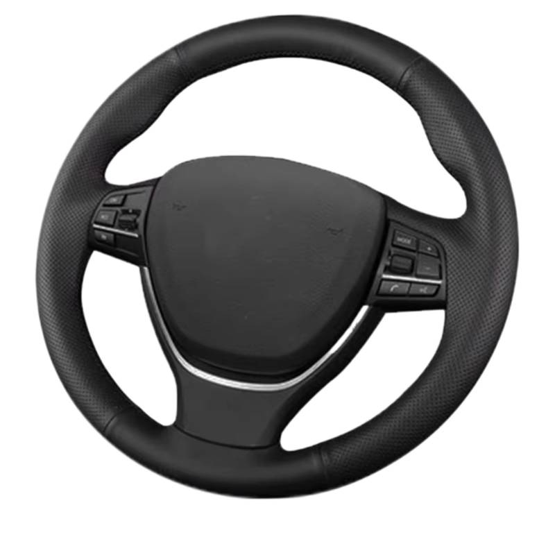 Lenkradschutz Für F10 2014 520i 528i 730Li 740Li 750Li Auto-Innenausstattung Mikrofaser-Leder-Auto-Lenkradabdeckung Lenkradschoner(White Thread) von BOHHO