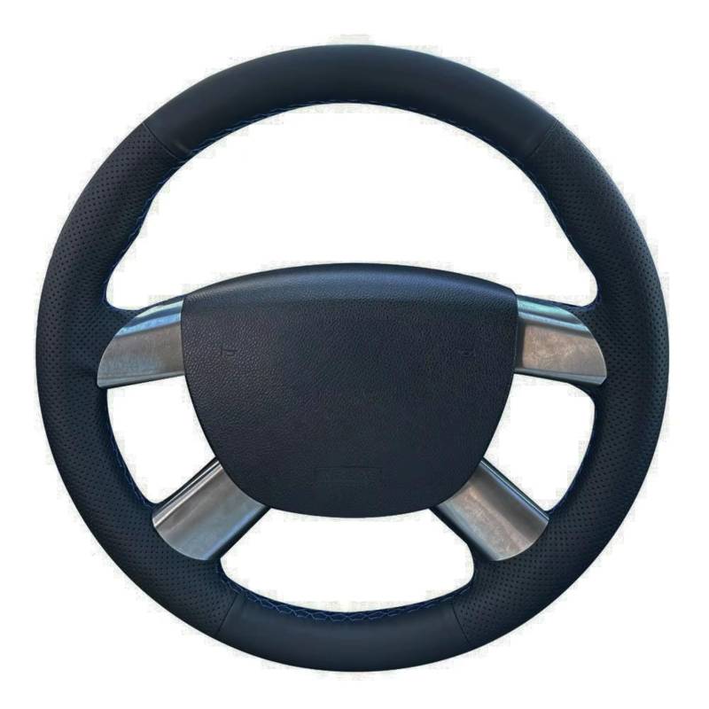 Lenkradschutz Für Ford Für Kuga Für Focus 2 C-MAX Autolenkradabdeckung Rutschfestes Kunstleder Lenkradgeflecht Autozubehör Lenkradschoner(Gray Thread) von BOHHO
