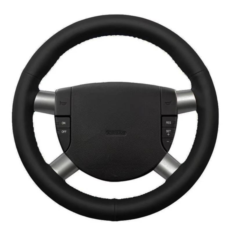 Lenkradschutz Für Ford Für Mondeo Mk3 2002 2003 2004 2005 2006 Autolenkradabdeckung Handgenähtes Schwarzes Kunstleder Lenkradschoner(Black Thread) von BOHHO