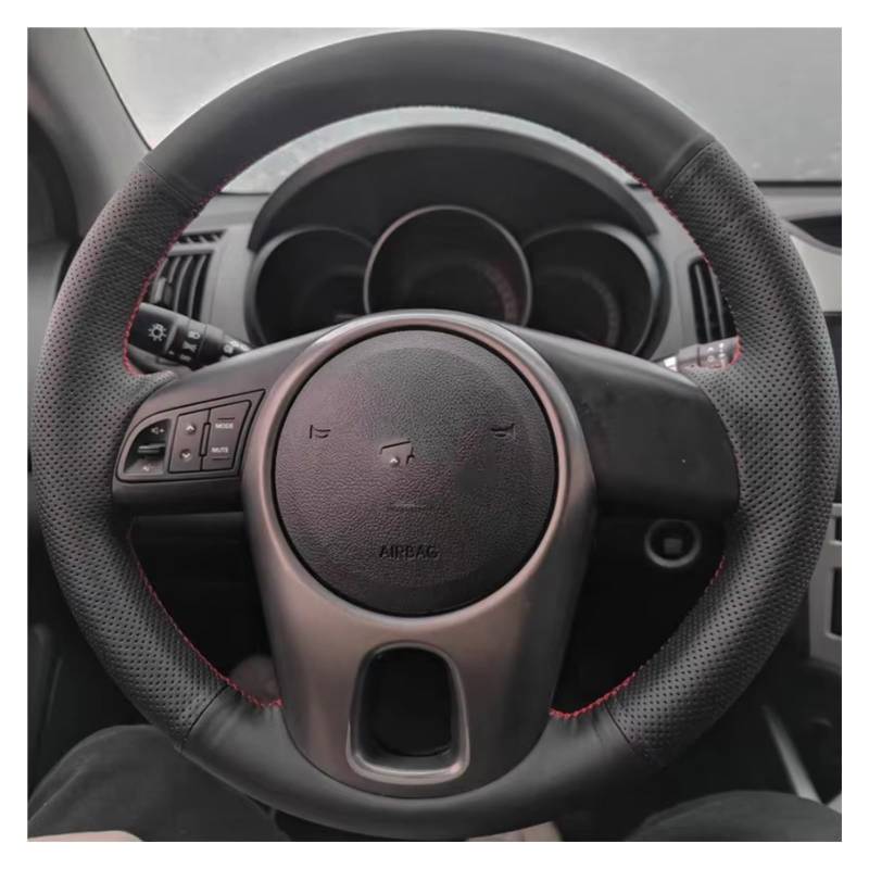 Lenkradschutz Für Kia Forte Für Soul Für Rio 2009-2021 Lenkradbezug Wrap Autozubehör Autolenkradbezug Kunstledergeflecht Lenkradschoner(Orange Thread) von BOHHO