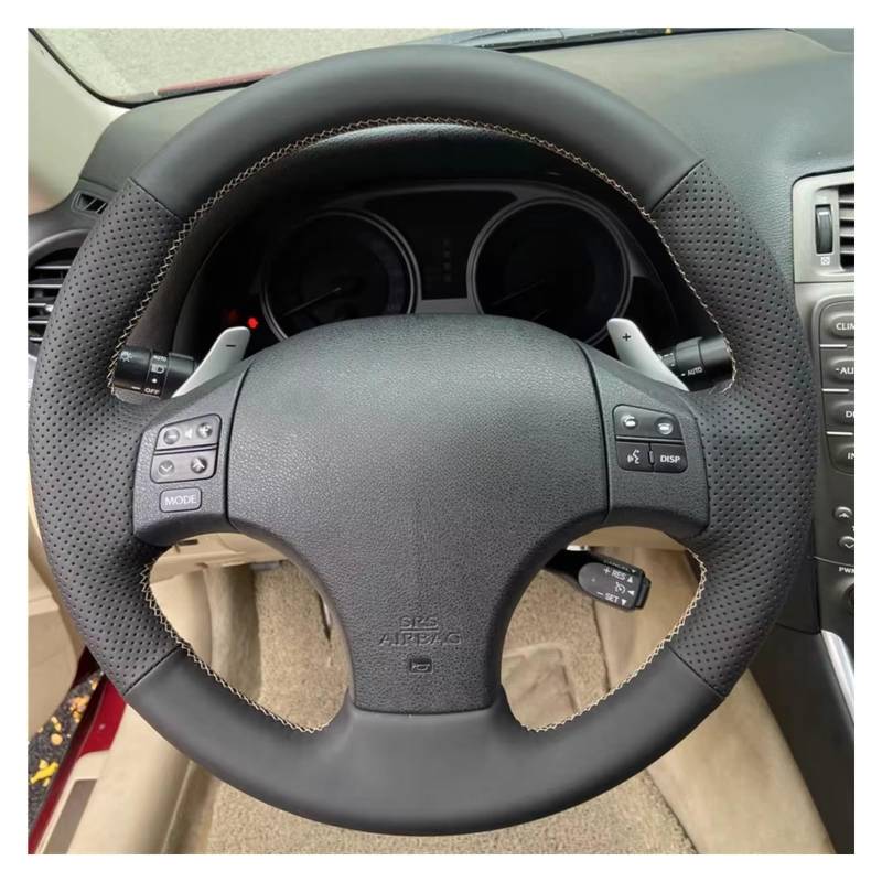 Lenkradschutz Für Lexus is IS250 IS250C IS300 IS300C IS350 IS350C F Sport Mikrofaser Leder Auto Lenkrad Abdeckung Innenräume Lenkradschoner(Pink Thread) von BOHHO