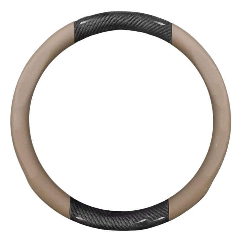 Lenkradschutz Für Mazda 3 5 6 Für SKYACTIV Für Axela Für Atenza CX30 CX5 CX8 CX9 MX5 RX8 RX7 BT50 Carbon Fiber Leathe Auto Lenkradabdeckung Lenkradschoner(Beige) von BOHHO