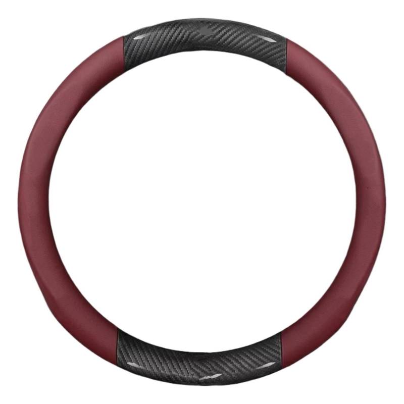 Lenkradschutz Für Mazda 3 5 6 Für SKYACTIV Für Axela Für Atenza CX30 CX5 CX8 CX9 MX5 RX8 RX7 BT50 Carbon Fiber Leathe Auto Lenkradabdeckung Lenkradschoner(Red) von BOHHO