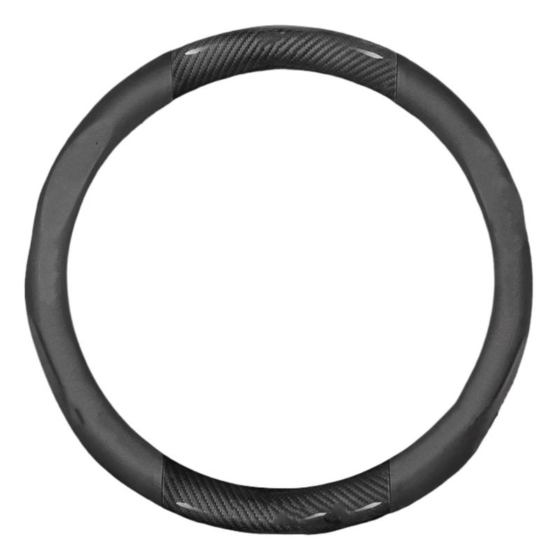 Lenkradschutz Für Mazda 3 5 6 Für SKYACTIV Für Axela Für Atenza CX30 CX5 CX8 CX9 MX5 RX8 RX7 BT50 Carbon Fiber Leathe Auto Lenkradabdeckung Lenkradschoner(Schwarz) von BOHHO
