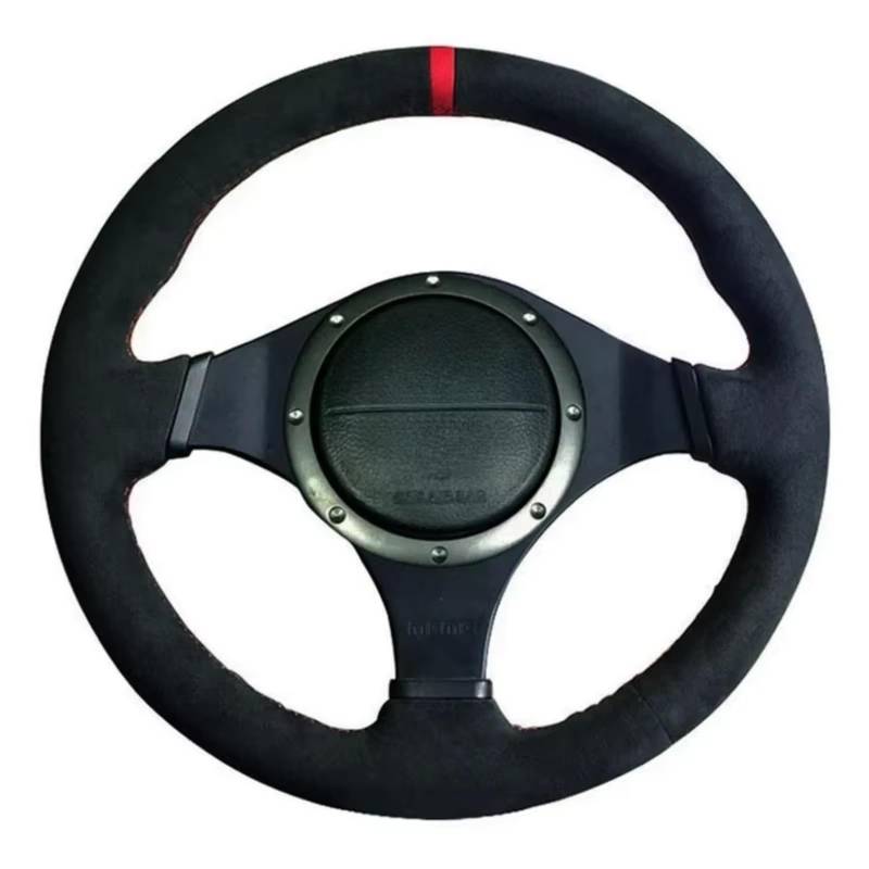 Lenkradschutz Für Mitsubishi Für Lancer Für Evolution 8 VIII 2003-2005 Für Lancer Für Evolution 9 IX DIY Weiche Wildleder Leder Auto Lenkrad Abdeckung Lenkradschoner(White Thread) von BOHHO