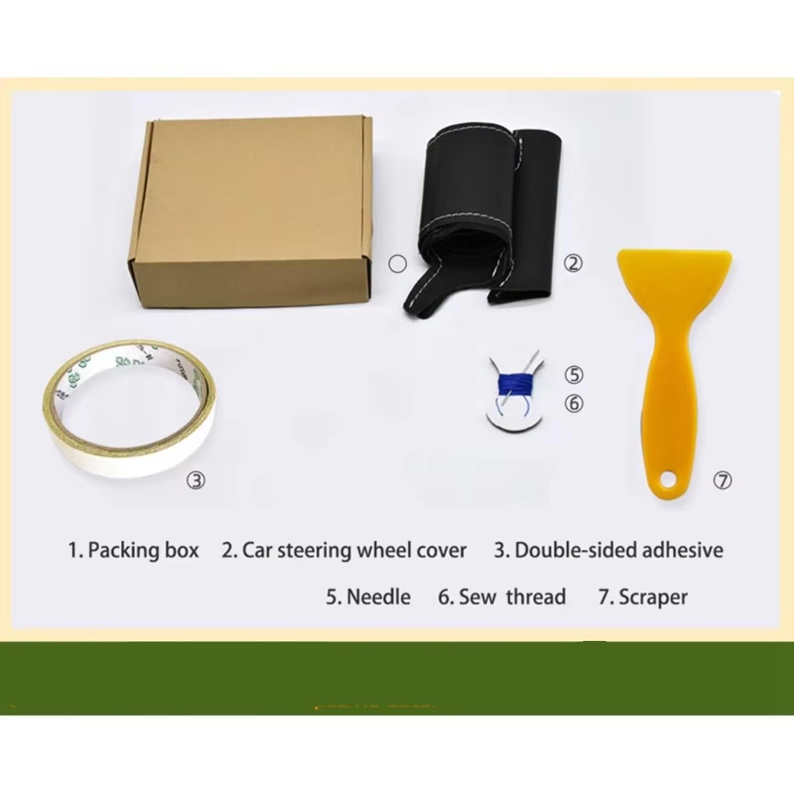 Lenkradschutz Für Skoda Für Citigo Für Roomster Für Fabia Für Octavia Für Superb Für Karoq Für Rapid DIY Lenkradbezug Weiches Wildleder Lenkradschoner(Red Thread) von BOHHO