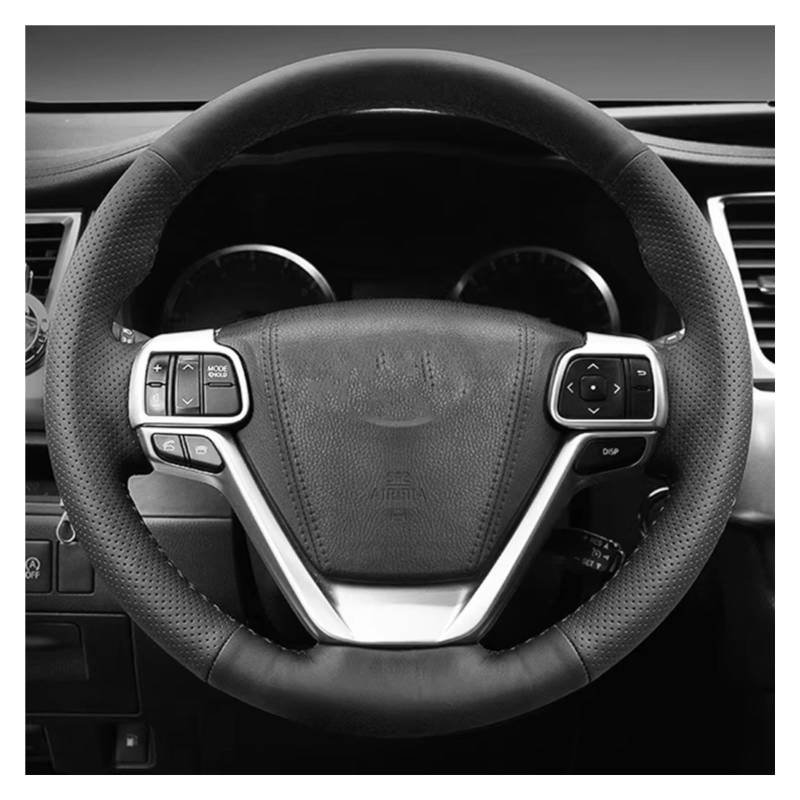 Lenkradschutz Für Toyota Für Highlander 2014 2015 2016 2017 2018 2019 Für Sienna 2015-2019 Mikrofaser Leder Auto Lenkrad Abdeckung Lenkradschoner(Red Thread) von BOHHO