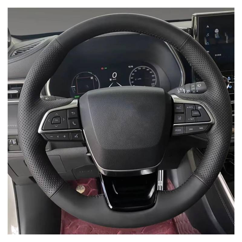 Lenkradschutz Für Toyota Für Sienna 2021 2022 2023 Für Highlander 2020-2022 Hybrid-Lenkwickel-Auto-Lenkradabdeckung Lenkradschoner(Light Blue Thread) von BOHHO