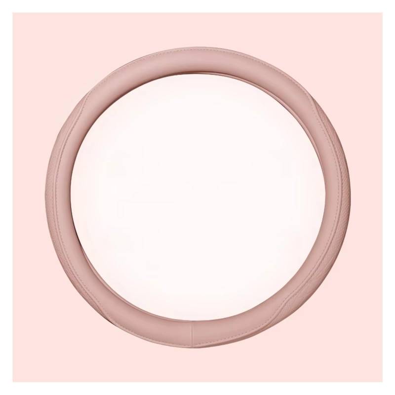 Lenkradschutz Lenkradbezug Aus Perforiertem PU-Leder Strapazierfähiger Lederbezug Mit Anti-Rutsch-Futter 14,5–15 Zoll Durchmesser Lenkradschoner(Pink) von BOHHO