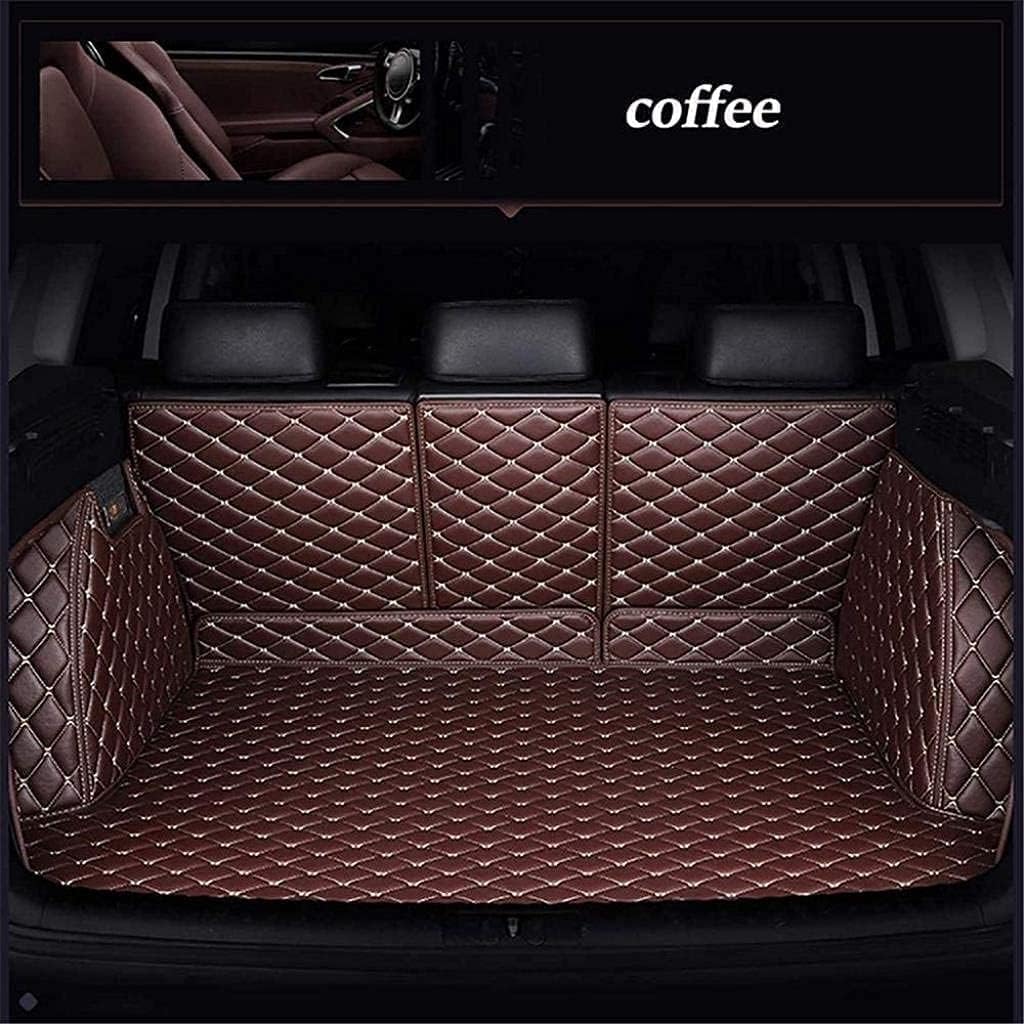 Auto Leder Kofferraummatte für KIA Sorento 2015-2018 (5-Seats), Antirutschmatte Kofferraum Schutzmatte Kofferraumschutz, Auto Zubehör,D/Coffee von BOIEU