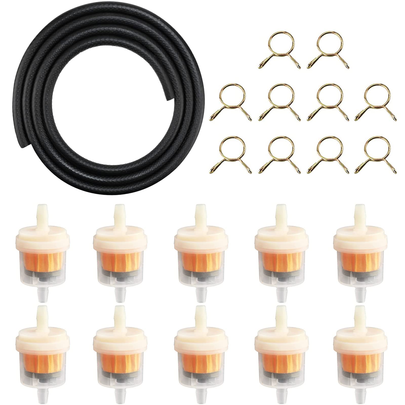 Motorrad Kraftstofffilter Schlauch Kit Benzinschlauch Kit 1 Meter 8mm Kraftstoffleitung 10 Stück Benzinfilter 10 Stück 8mm Schlauchschellen Für Rasenmäher Auto Motorrad Roller Mofa Diesel Moped Motorrad Kraftstofffilter Schlauch Kit Benzinschlauch Kit 1 Meter 8mm Kraftstoffleitung 10 Stück Benzinfilter 10 Stück 8mm Schlauchschellen Für Rasenmäher Auto Motorrad Roller Mofa Diesel Moped von BOMULEZG