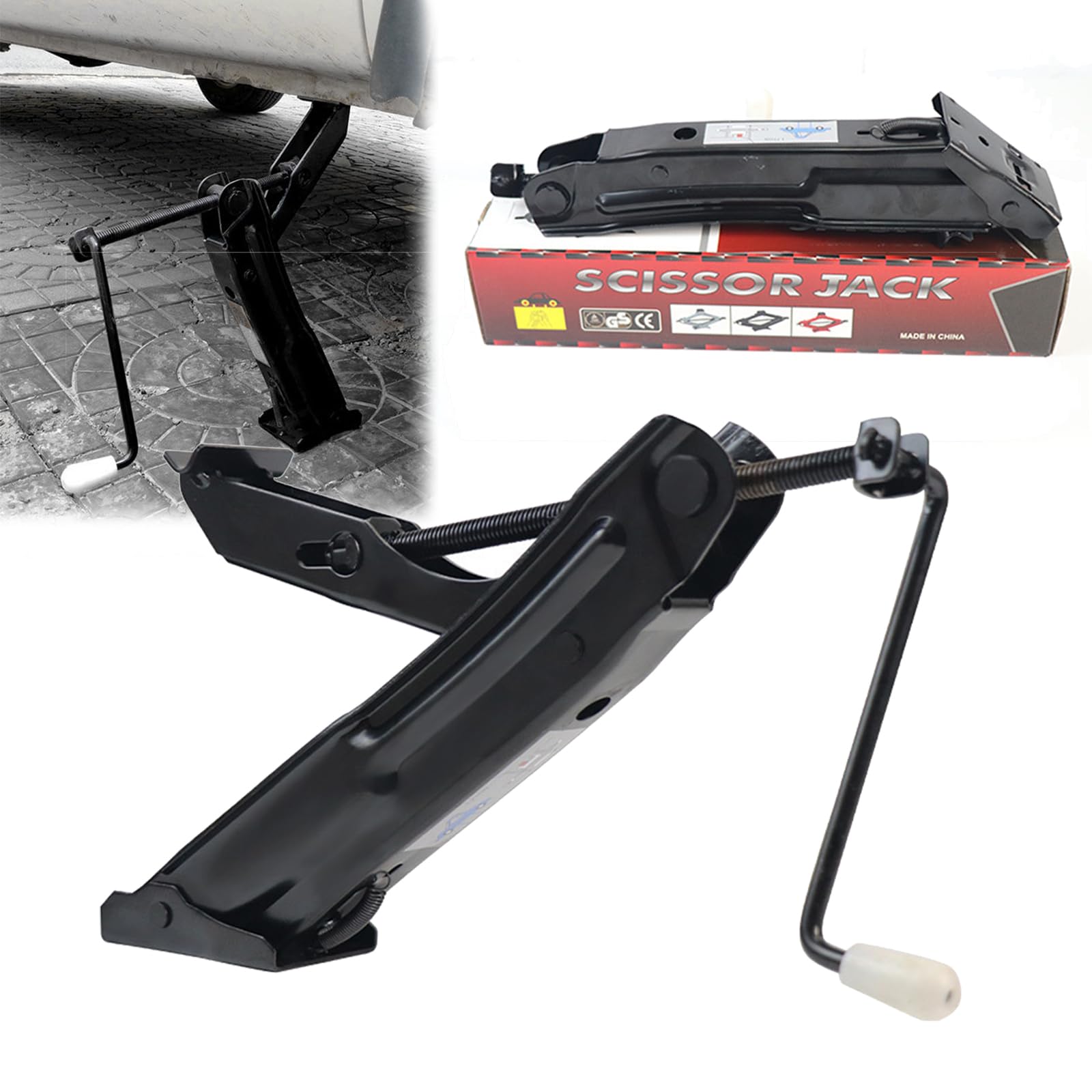 1,7T Mechanischer Rangier Wagenheber, Unterfahrhöhe 65-390 mm, Handkurbe, Wagenheber Jack, Zusammenklappbarer Wagenheber, Heber Ständer für Autos, SUVs, MPVs und Mittelgroße 1,7T Mechanischer Rangier Wagenheber, Unterfahrhöhe 65-390 mm, Handkurbe, Wagenheber Jack, Zusammenklappbarer Wagenheber, Heber Ständer für Autos, SUVs, MPVs und Mittelgroße von BONJUME