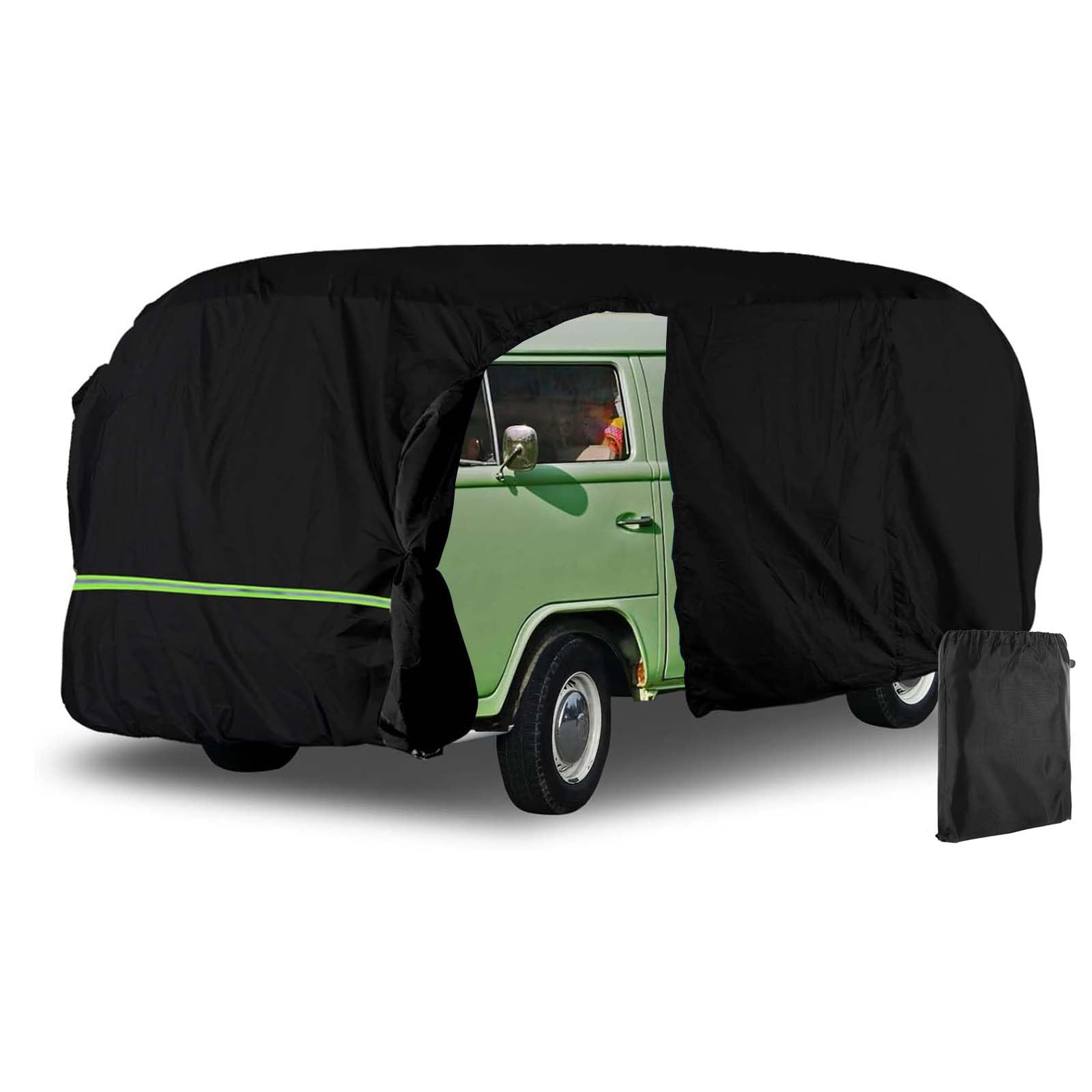 Abdeckplane Auto, Vollständige Autoabdeckung Ersatz für Type 2 T1 T2 T3 1950-1992 300D Wetterfest UV Beständig Autoabdeckung Vollständiger Garagenersatz Ersatz für V-W Bus Westfalia Camper von BONJUME