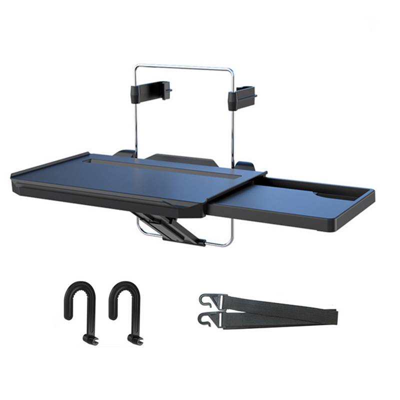 Auto Lenkrad Schreibtisch, 2-in-1 Lenkradablage Computer Tisch Tragbarer Faltbare Autoablage für Universal Autositz Lenkrad Multifunktionaler Halterung Tabletttisch bis 10kg - Schwarz von BONJUME