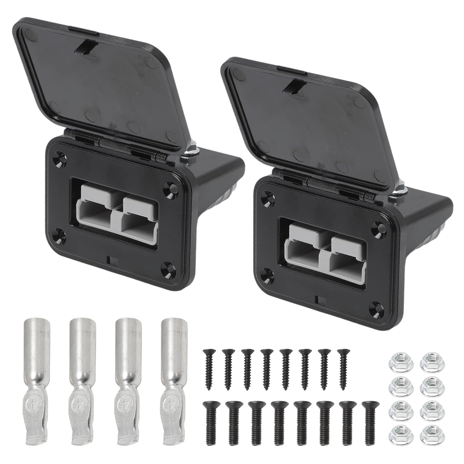 BONJUME Unterputz Einbaurahmen, 2PCS 120 A Bündige Halterung für Anderson Steckverbinder inkl Staubschutz Montage Halterung Panel mit Abdeckung für Auto Wohnmobil Wohnwagen Motorrad Boot Solaranlagen BONJUME Unterputz Einbaurahmen, 2PCS 120 A Bündige Halterung für Anderson Steckverbinder inkl Staubschutz Montage Halterung Panel mit Abdeckung für Auto Wohnmobil Wohnwagen Motorrad Boot Solaranlagen von BONJUME