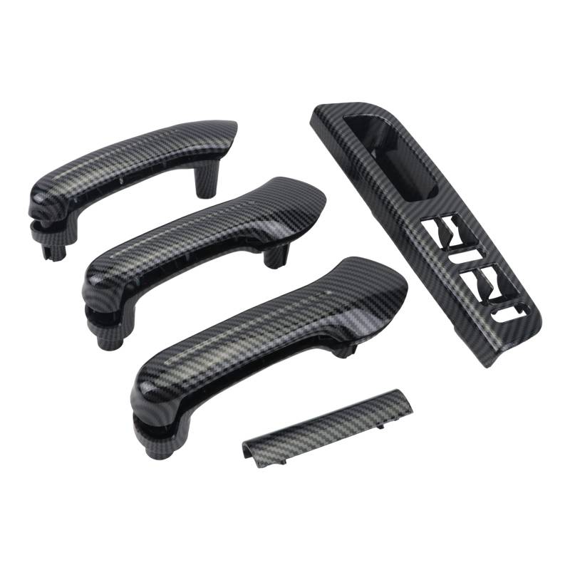 BONRYAN 8 Stück/Set Fensterglasplatte Knopf Bedienfeld Türgriffabdeckung für Golf 4 Fit für Je-tta MK4 Bo-ra 1998-2004 (Gloss Carbon style) von BONRYAN